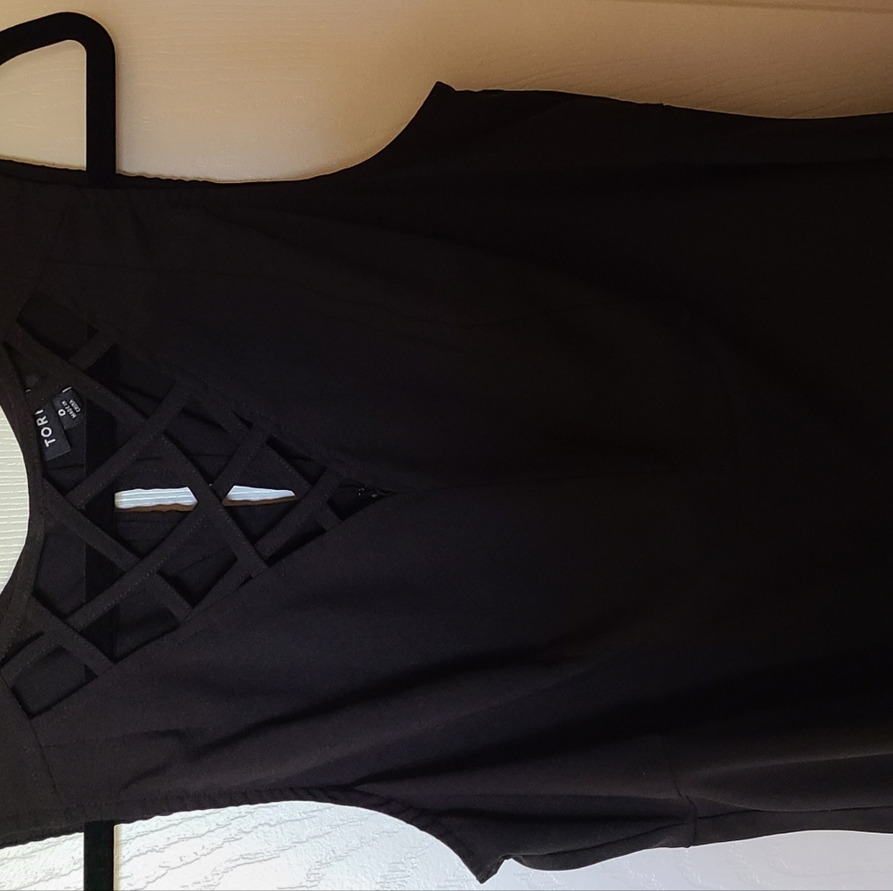 Torrid black peplum top